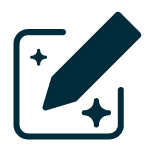 Stift mit Glitzer-Symbol