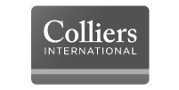 Logotipo de Colliers International en blanco y negro