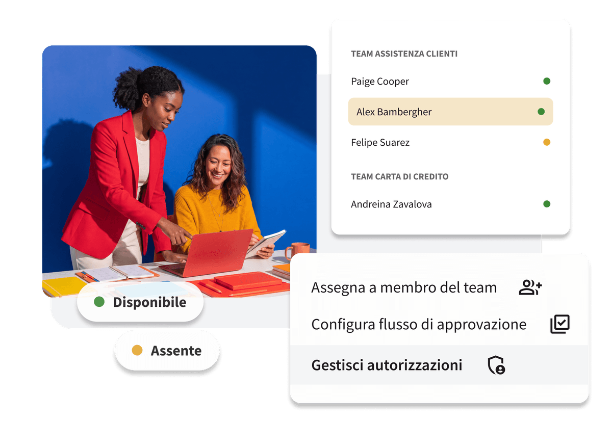 Casella di posta di Hootsuite con assegnazioni del team e priorità