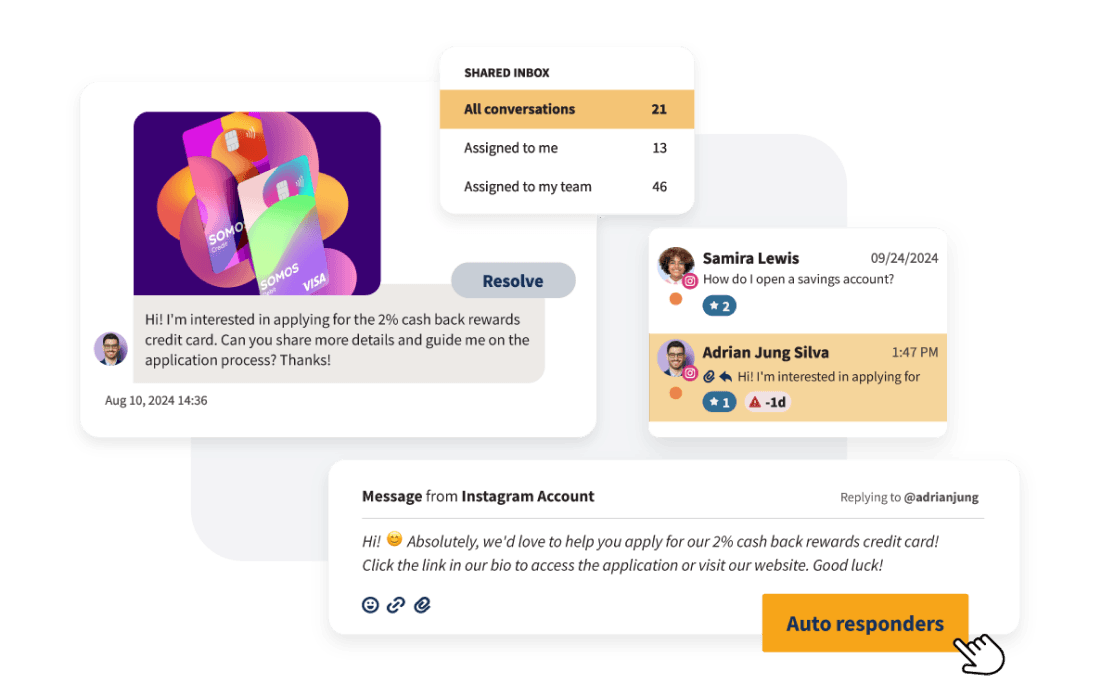 painel de controle da Hootsuite Inbox