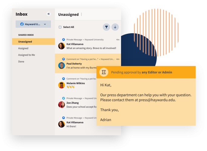 A screenshot of the Hootsuite Inbox dashboard