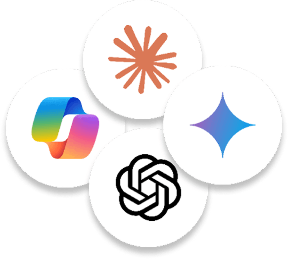 ChatGPT, Claude, Copilot, Gemini icons