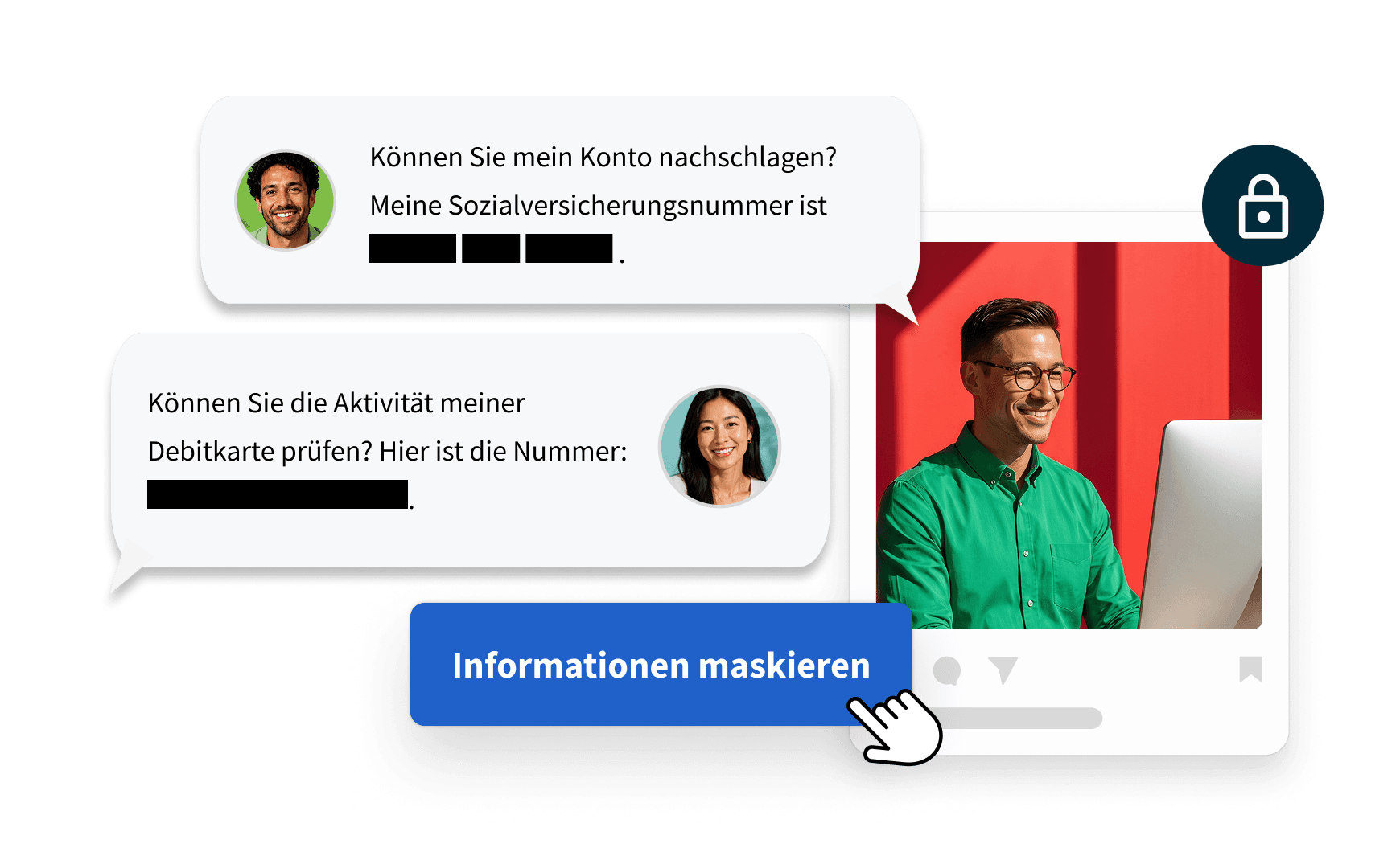 Hootsuite Inbox mit Verarbeitung personenbezogener Daten, Nachrichtenmaskierung und Sicherheitsfunktionen