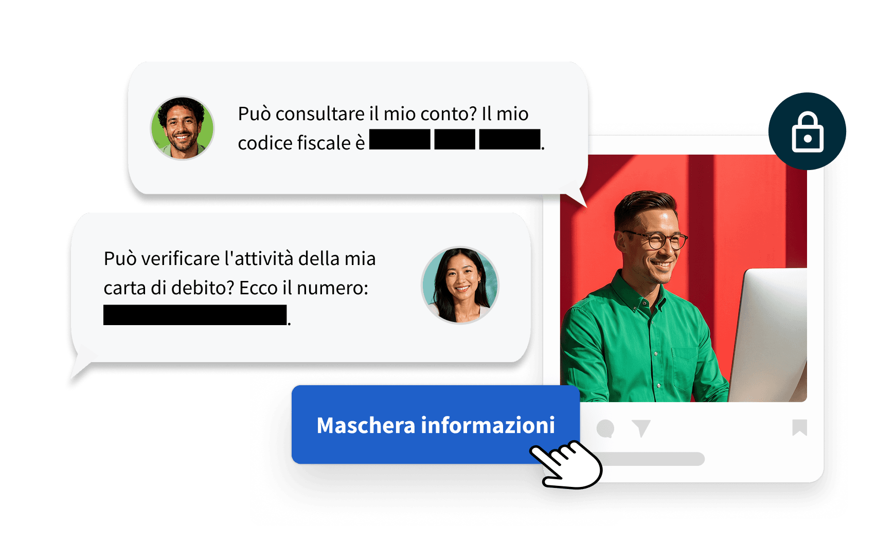 Hootsuite Inbox con gestione delle informazioni personali, mascheramento dei messaggi e funzionalità di sicurezza avanzate