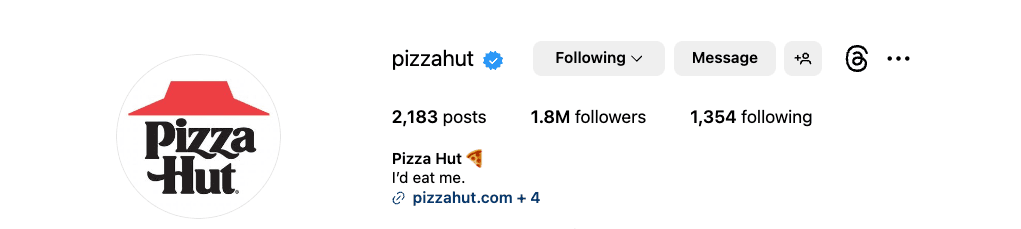 pizza hut IG