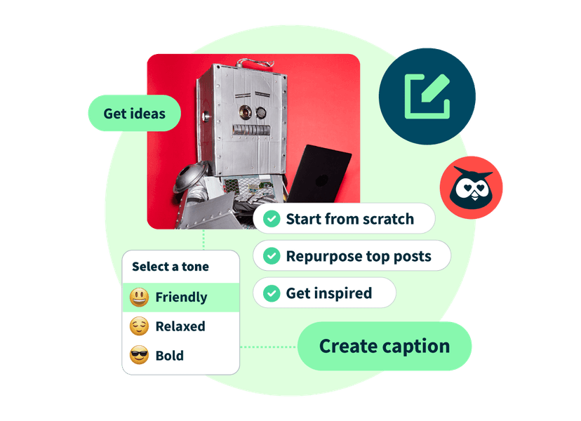 OwlyWriter KI-Bilder mit Roboter